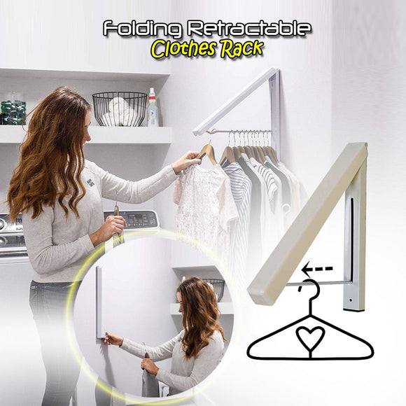 Folding Retractable Clothes Rack