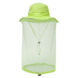 Outdoor 360-degree sun protection and insect protection cap