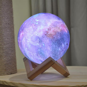 New Arrival 3D Print Star Colorful Change Moon Lamp