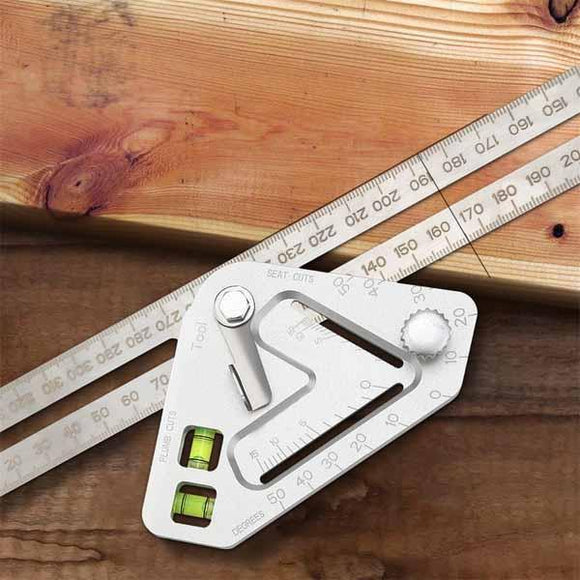 Multi-Functional Woodworking Ruler, Square Ruler, Level Ruler, Triangle Ruler