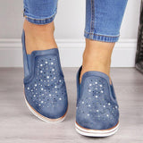 Women Shining Casual Slip-on Sneaker Shoes