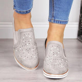 Women Shining Casual Slip-on Sneaker Shoes