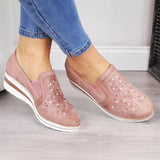 Women Shining Casual Slip-on Sneaker Shoes