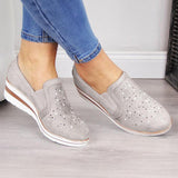 Women Shining Casual Slip-on Sneaker Shoes