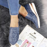 Women Shining Casual Slip-on Sneaker Shoes