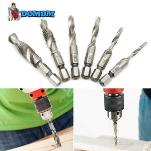 Domom Metric Tap Drill Bits 6PCS (M3 - M10)