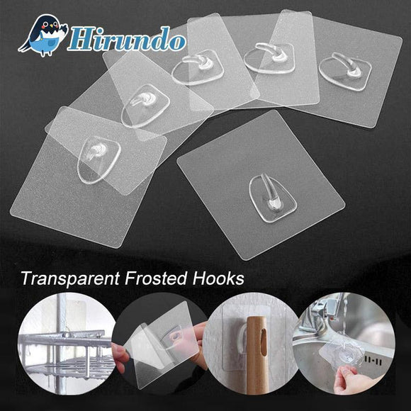 Hirundo Waterproof Reusable Seamless Sticky Transparent Frosted Hooks