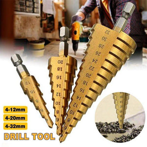 Domom Titanium Step Drill (3 pieces)