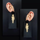 Dark style independent design earrings