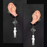 Dark style independent design earrings