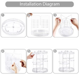 High Quality 360～ Rotating Crystal Cosmetic Storage Box-Free shipping