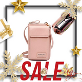 Women Solid Faux leather Clutch Bag 4 Card Slot Card Bag Phone Bag Leisure Crossbody Bag