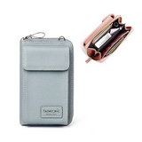 Women Solid Faux leather Clutch Bag 4 Card Slot Card Bag Phone Bag Leisure Crossbody Bag