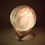 New Arrival 3D Print Star Colorful Change Moon Lamp