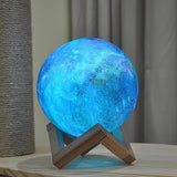 New Arrival 3D Print Star Colorful Change Moon Lamp