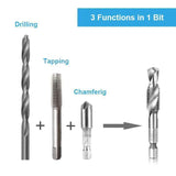 Domom Metric Tap Drill Bits 6PCS (M3 - M10)