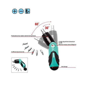 6 In 1 Ratchet Folding Multi-Function Screwdriver