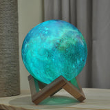 New Arrival 3D Print Star Colorful Change Moon Lamp