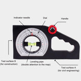 Slope Horizontal Vertical Angle Bevel Protractor Declinometer