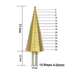 Domom Titanium Step Drill (3 pieces)