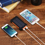 Solar Waterproof Power Bank with Flashlight