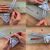 Multi-Functional Woodworking Ruler, Square Ruler, Level Ruler, Triangle Ruler