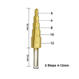 Domom Titanium Step Drill (3 pieces)