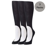 Comfortable Knee High No-Show Socks, One Size Fits Most. 3 Packs!