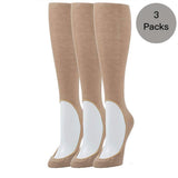 Comfortable Knee High No-Show Socks, One Size Fits Most. 3 Packs!