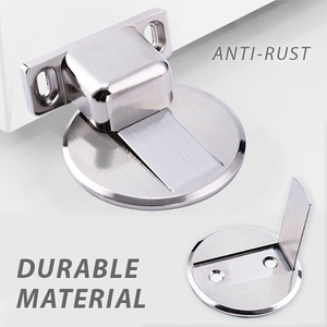 Stainless steel invisible magnetic doorstop