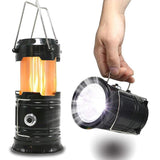 3-IN-1  PORTABLE OUTDOOR CAMPING LED FLAME LANTERN FLASHLIGHT