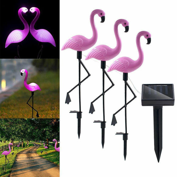 Hot SaleFlamingo Lawn LampGarden Outdoor Decor Solar Lights Path  with Solar Panel Waterproof-  Yard Ornaments