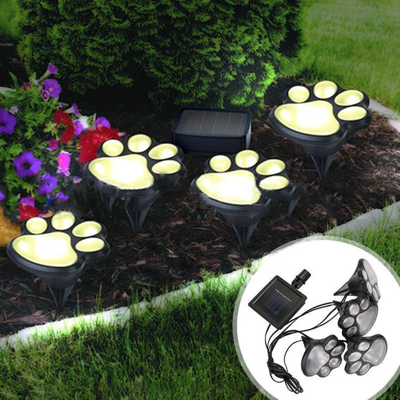 60%OFF-Solar-Powered Paw Print Lights（4pcs）